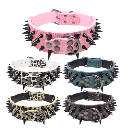 Large Size Rivet-Protected Pet Collar - Bite-Proof