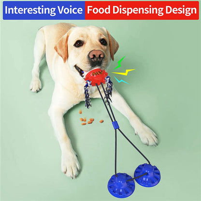 Durable Aggressive Chew Dog Toy with Suction Cup Attachment