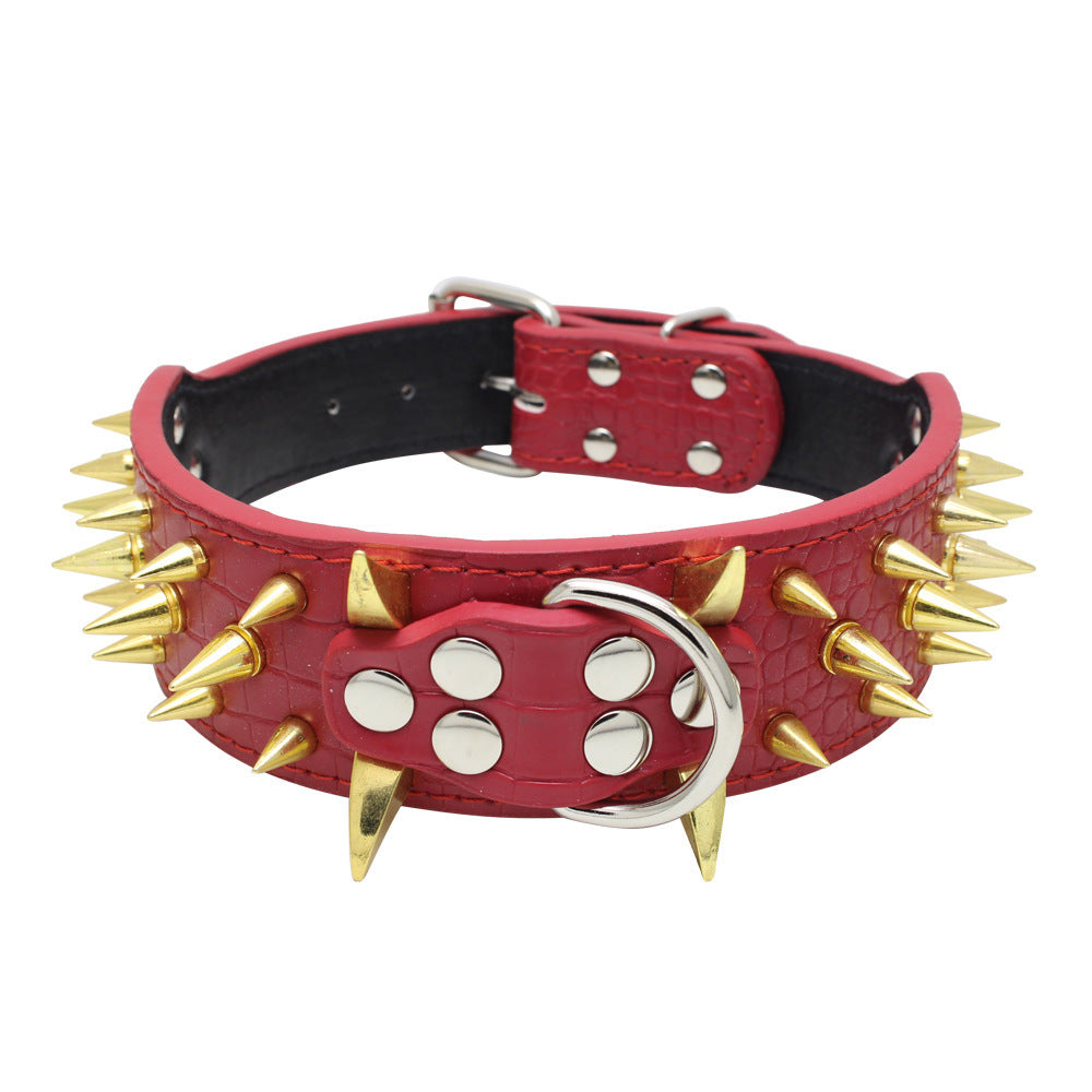 Large Size Rivet-Protected Pet Collar - Bite-Proof