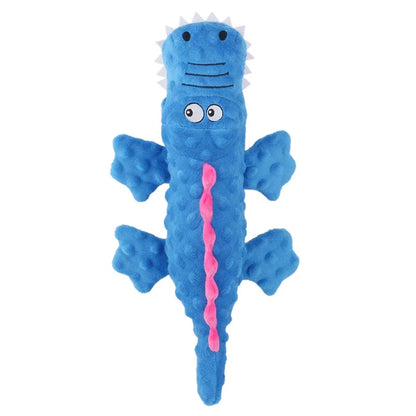 New Crocodile Shaped Plush Squeaky Dog Toy - Chewable, Teeth Cleaning, Interactive