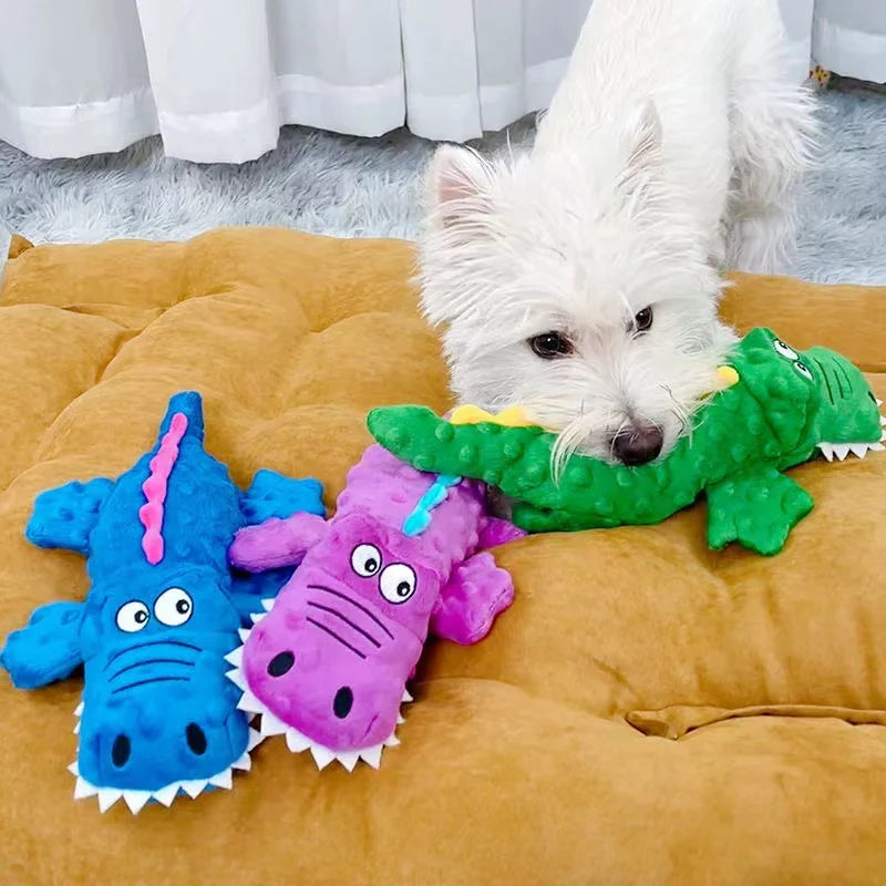 Interactive Crocodile Squeak Dog/Cat Toy for Clean Teeth