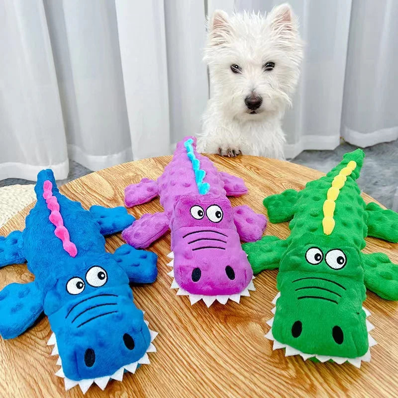 Interactive Crocodile Squeak Dog/Cat Toy for Clean Teeth