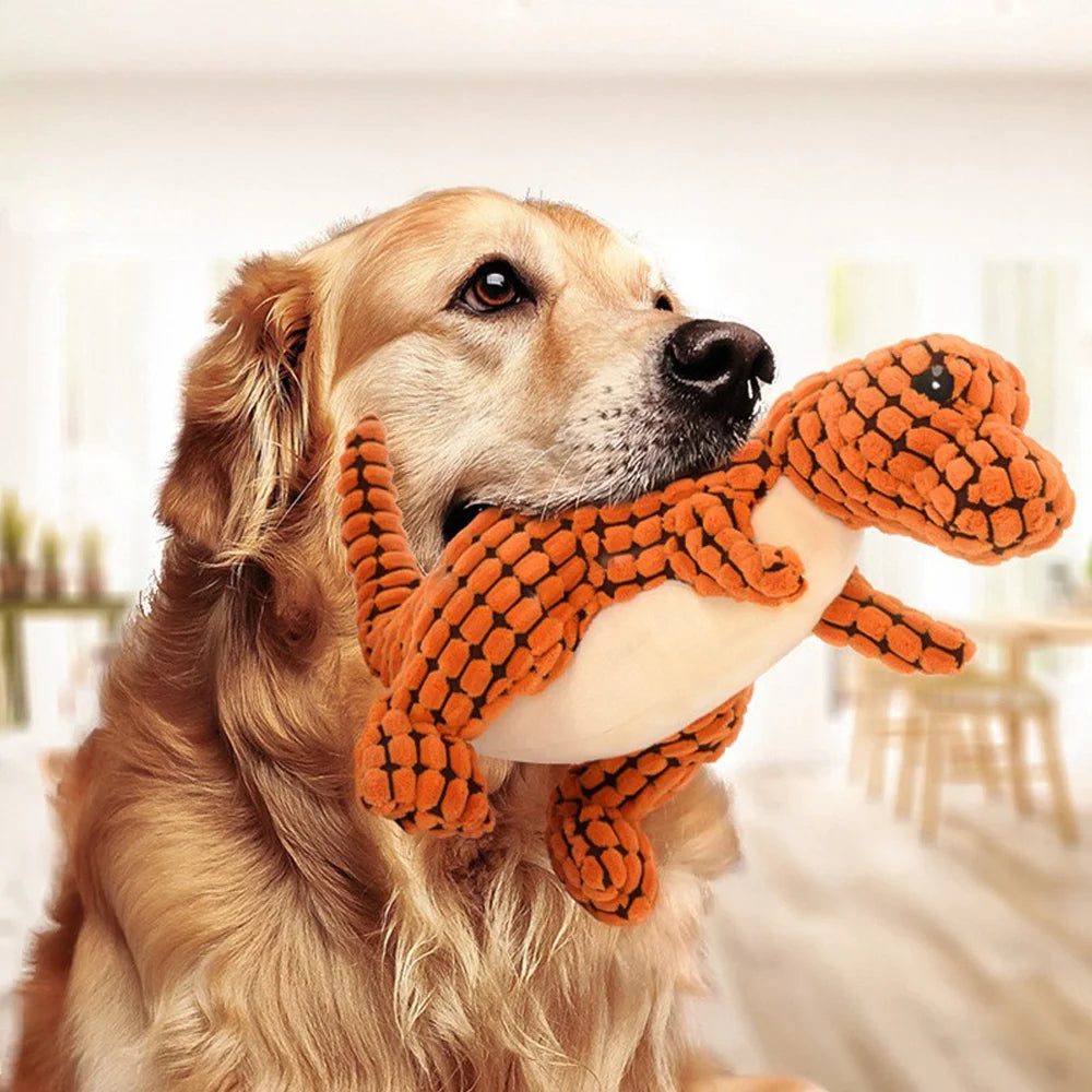 Dog and Cat Plush Dinosaur Toys - Interactive Chew Toys