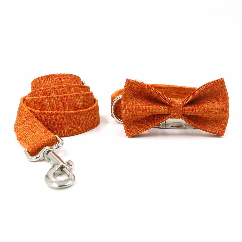 Pet Bow Collar and Leash Combo - Hot Dog Supplies