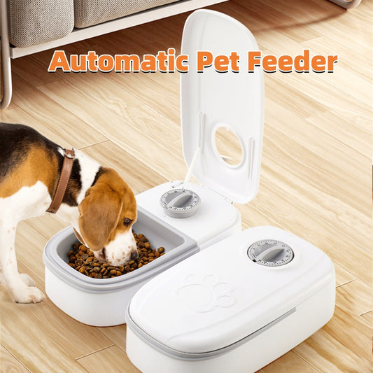 Automatic Pet Feeding System – Timer-Enabled Stainless Steel Dispenser for Cats & Dogs